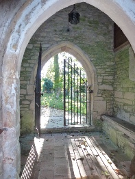 Entrance to St John the Baptist in Dorton.