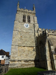 The tower of St Peter and St Paul in Newport Pagnell.