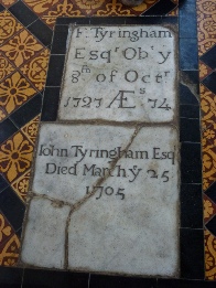 Gravestone in St Nicholas Church. 