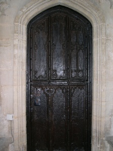 The door into St Edmund's Church. 
